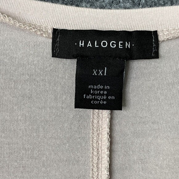 Halogen Stretch Short Sleeve Tee Women XXL Blush Pink Wide V-neck - Picture 5 of 9